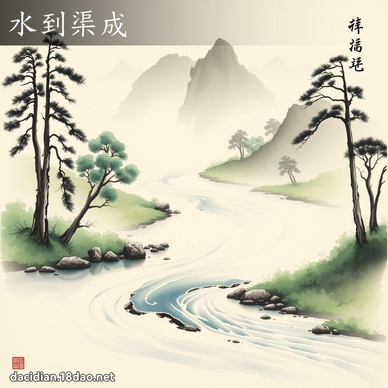 水到渠成 配图