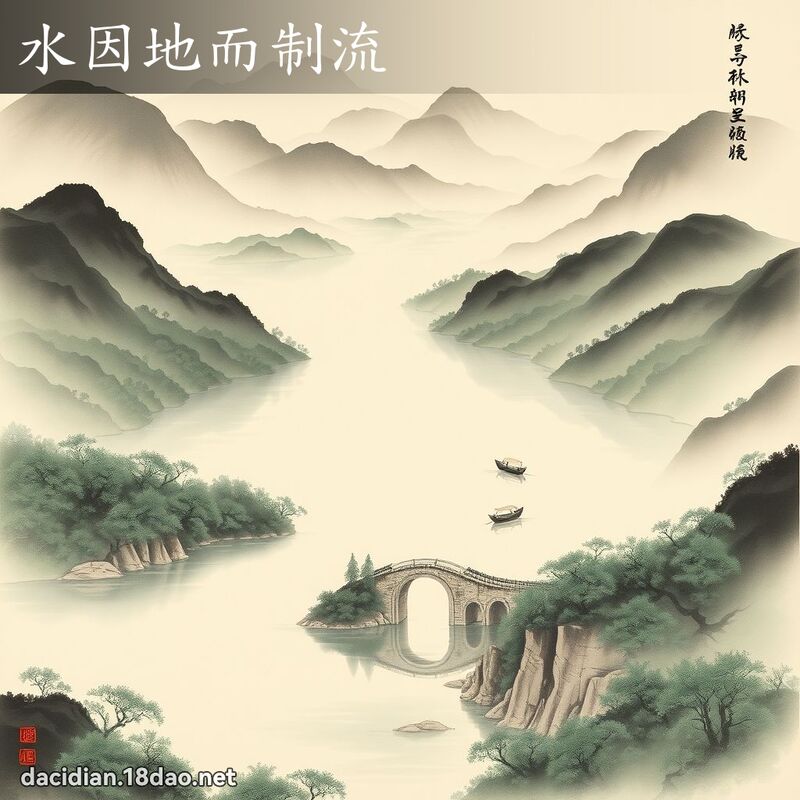 水因地而制流 配图