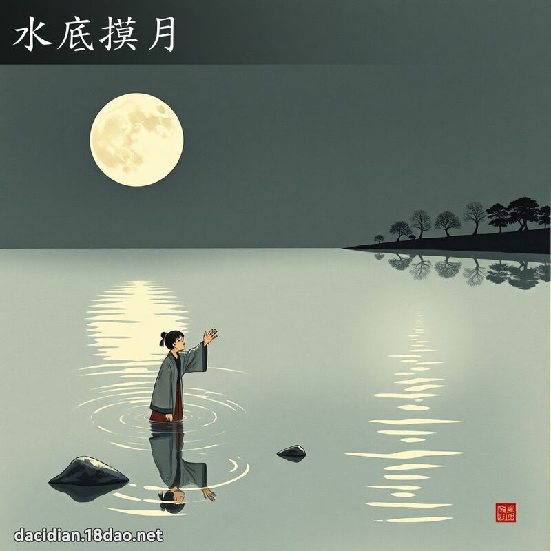 水底摸月 配图