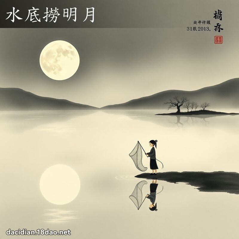 水底捞明月 配图