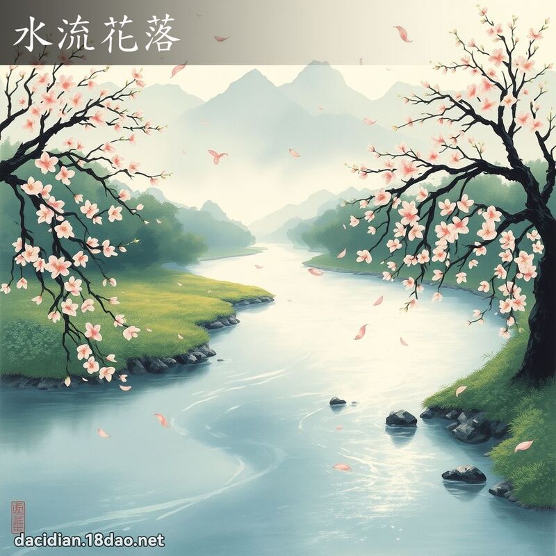 水流花落 配图