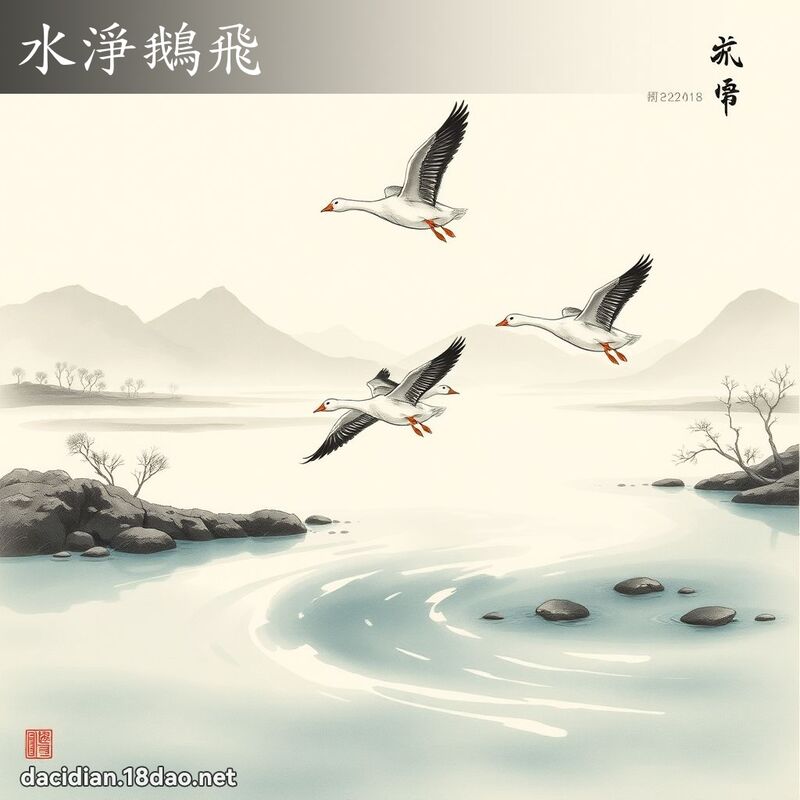 水淨鵝飛 配图