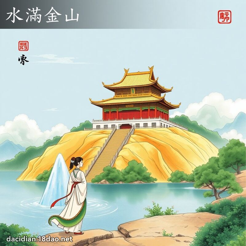 水滿金山 配图