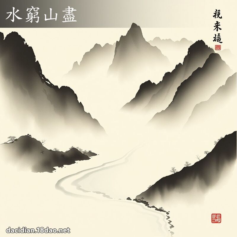 水窮山盡 配图