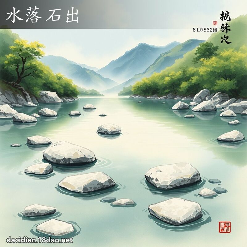 水落石出 配图