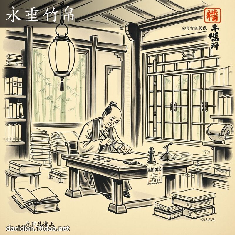 永垂竹帛 配图