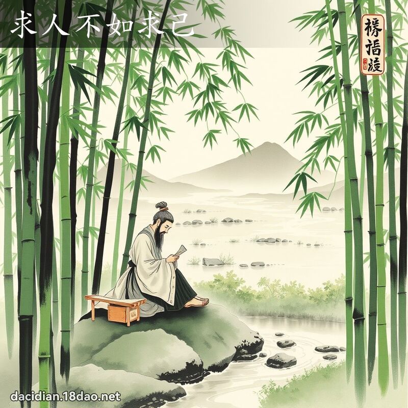 求人不如求己 配图