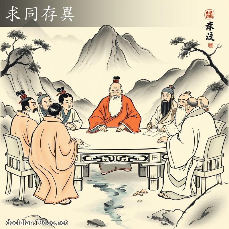 求同存异 配图