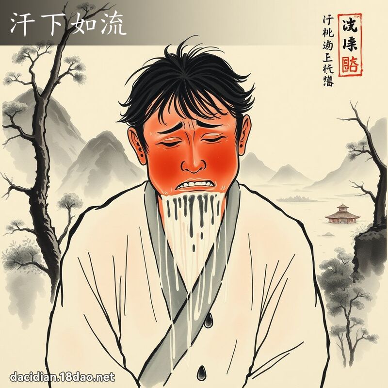 汗下如流 配图