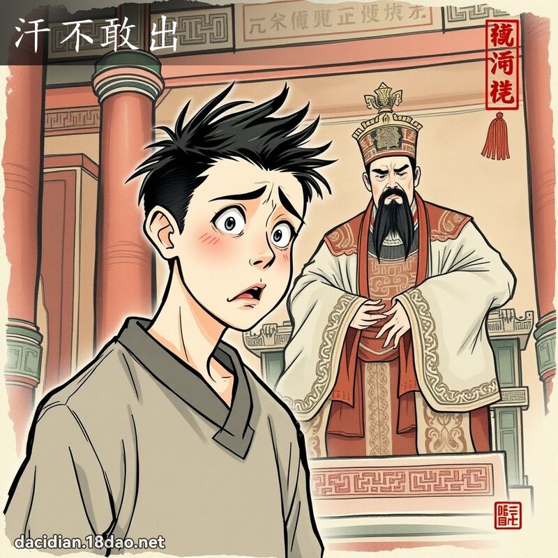 汗不敢出 配图