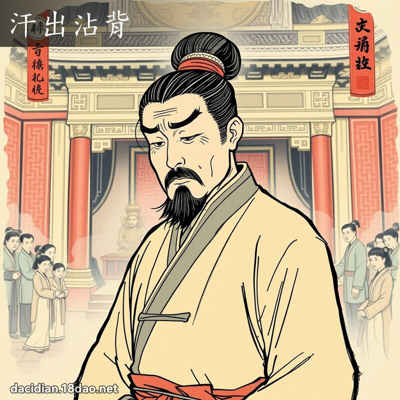 汗出沾背 配图