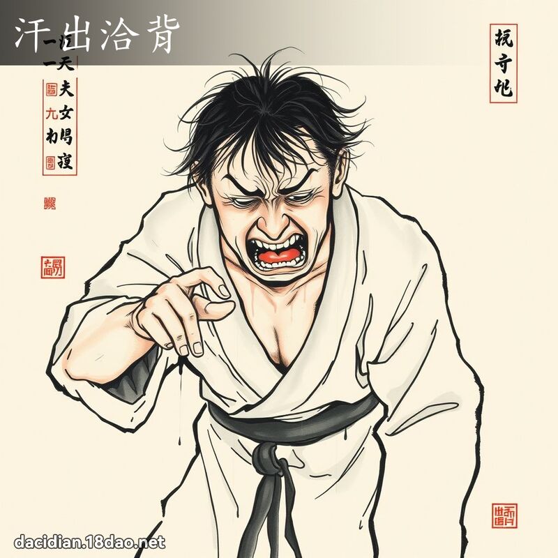 汗出洽背 配图