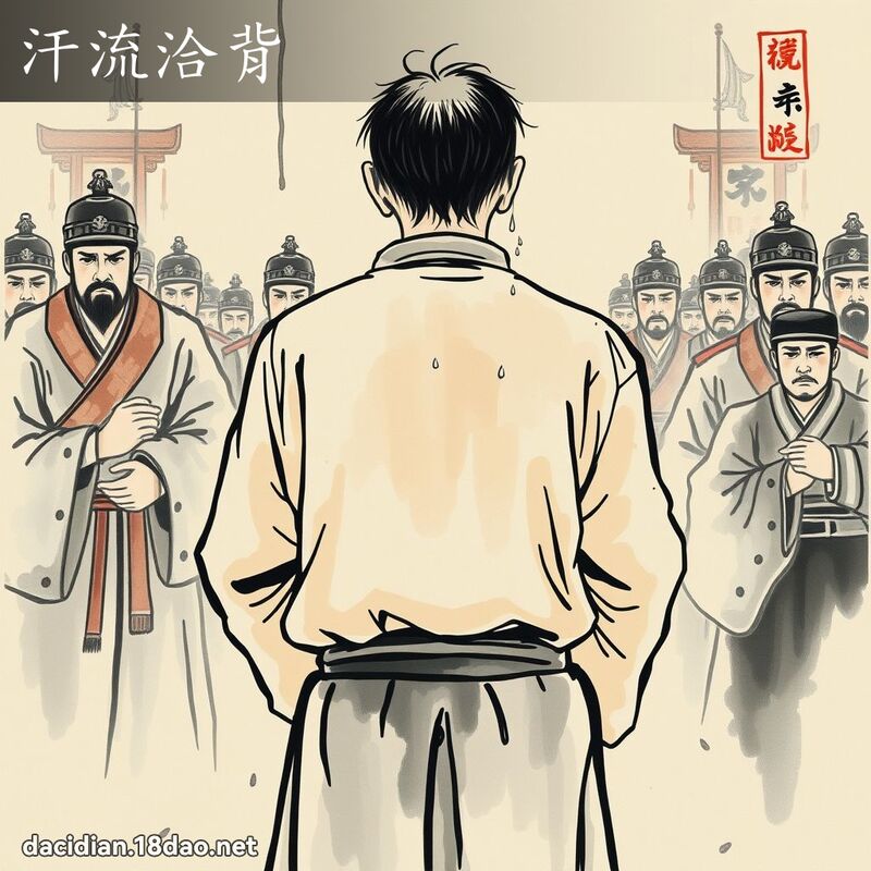 汗流洽背 配图