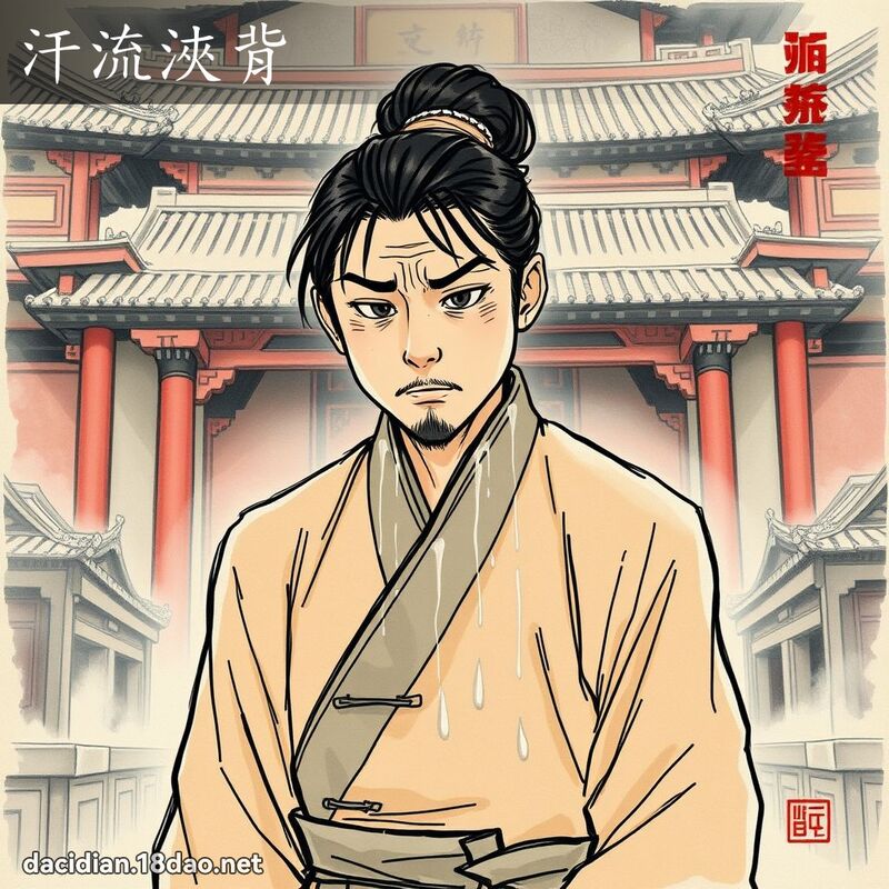 汗流浹背 配图