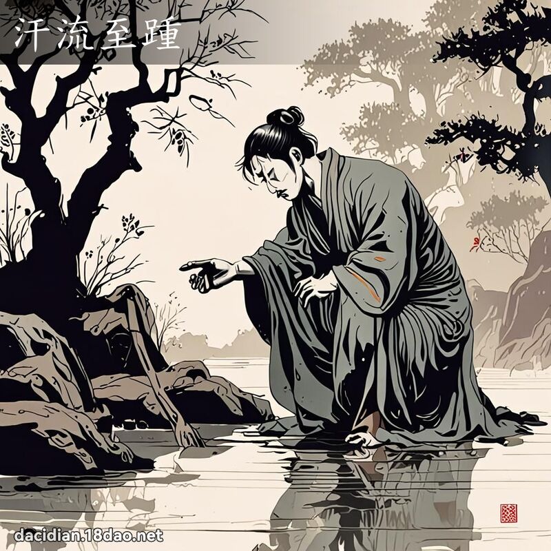 汗流至踵 配图