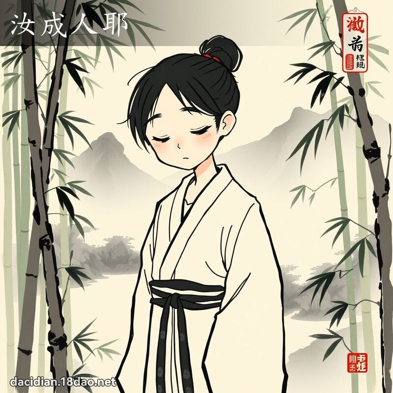 汝成人耶 配图