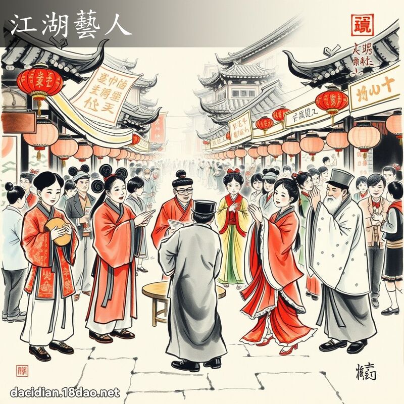 江湖艺人 配图