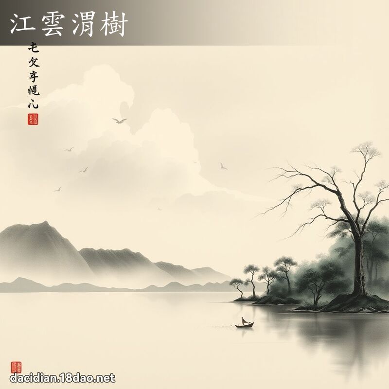 江云渭树 配图