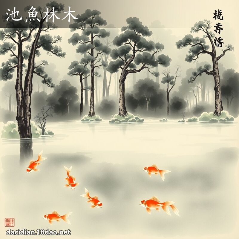 池鱼林木 配图