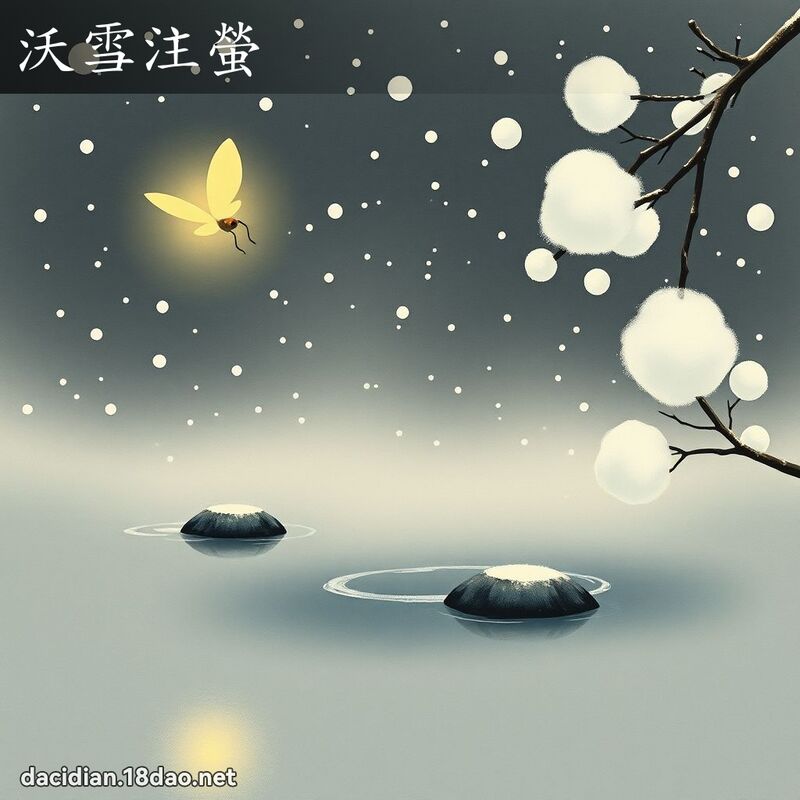 沃雪注萤 配图