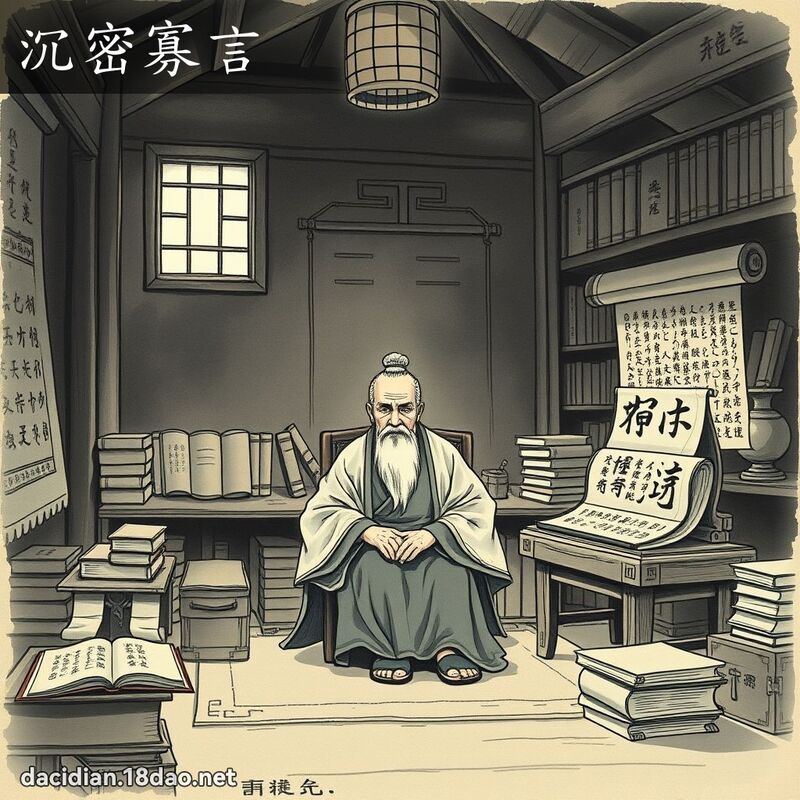 沉密寡言 配图