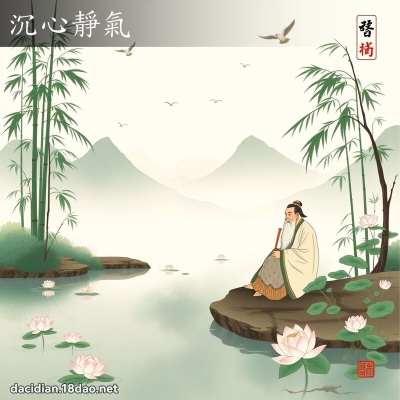 沉心靜氣 - 中華成語配圖