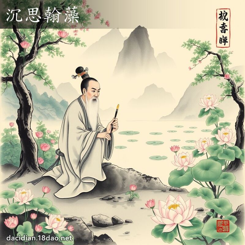 沉思翰藻 配图