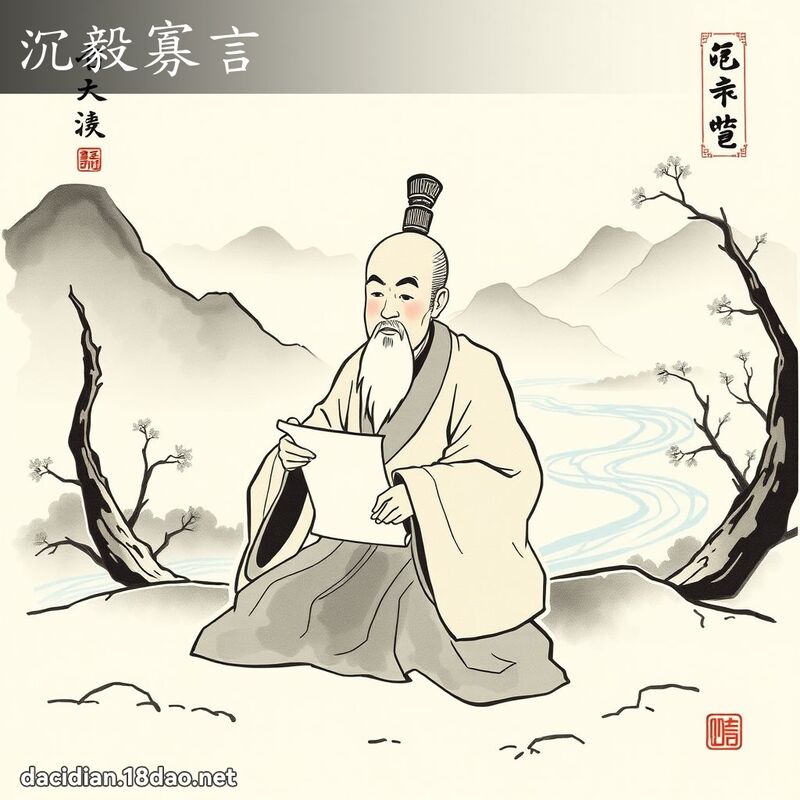 沉毅寡言 - 中華成語配圖