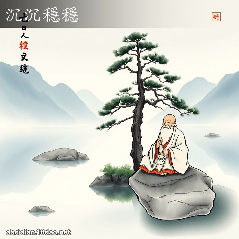沉沉稳稳 - 中华成语配图