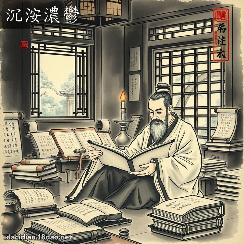 沉洝浓郁 - 中华成语配图