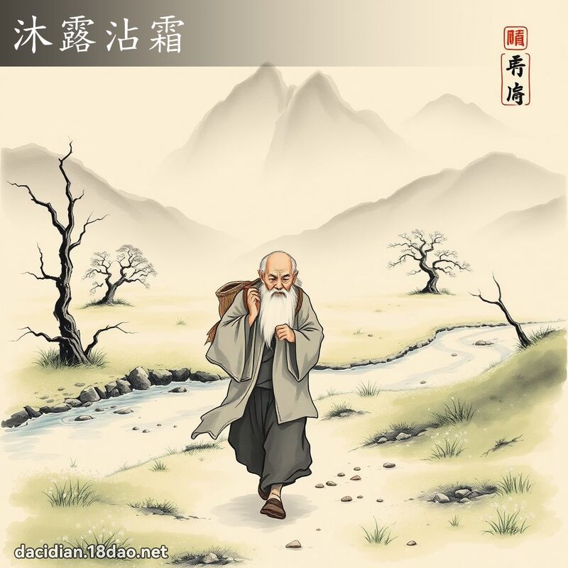 沐露沾霜 - 中華成語配圖