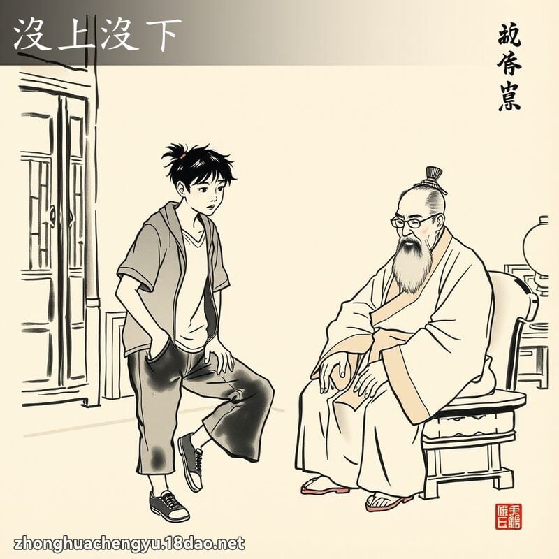 沒上沒下 配图