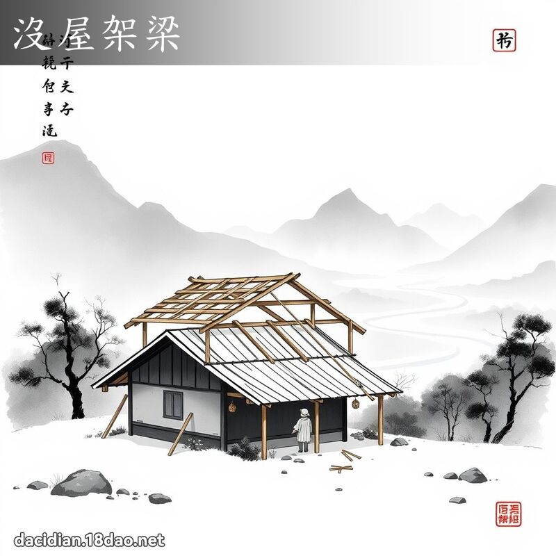 沒屋架梁 配图