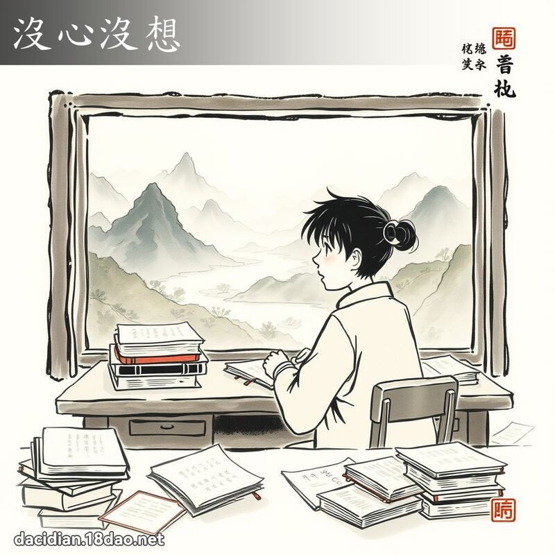 沒心沒想 配图
