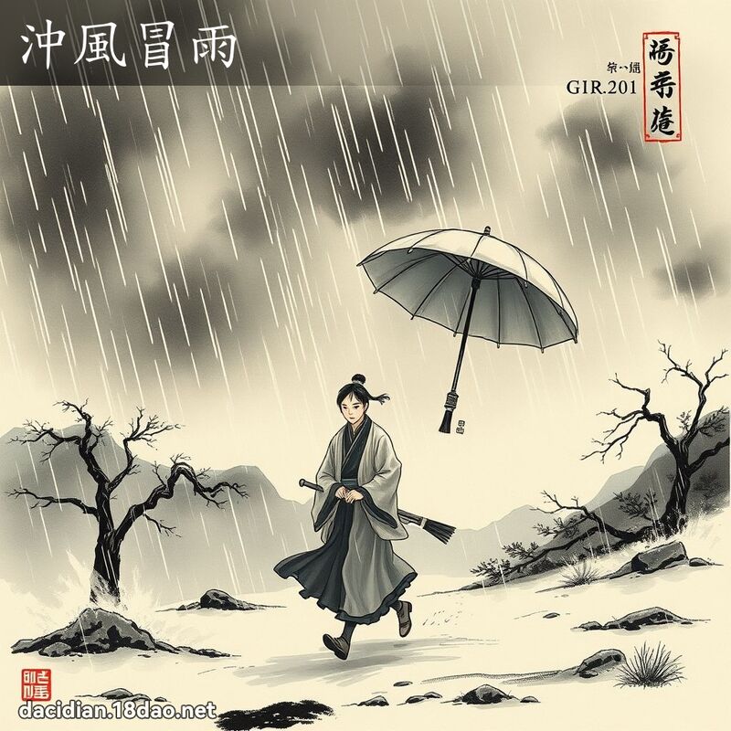冲风冒雨 配图