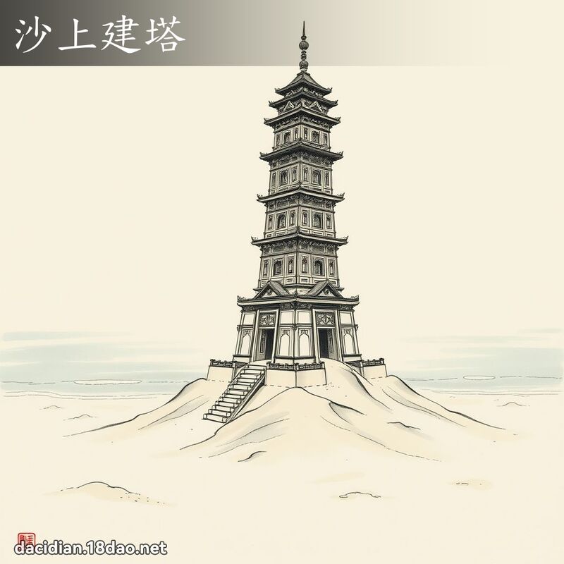 沙上建塔 配图