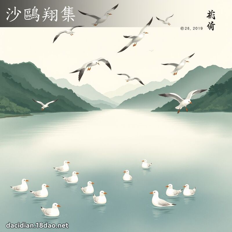 沙鸥翔集 配图