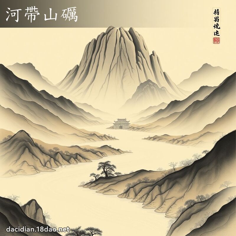 河带山礪 配图