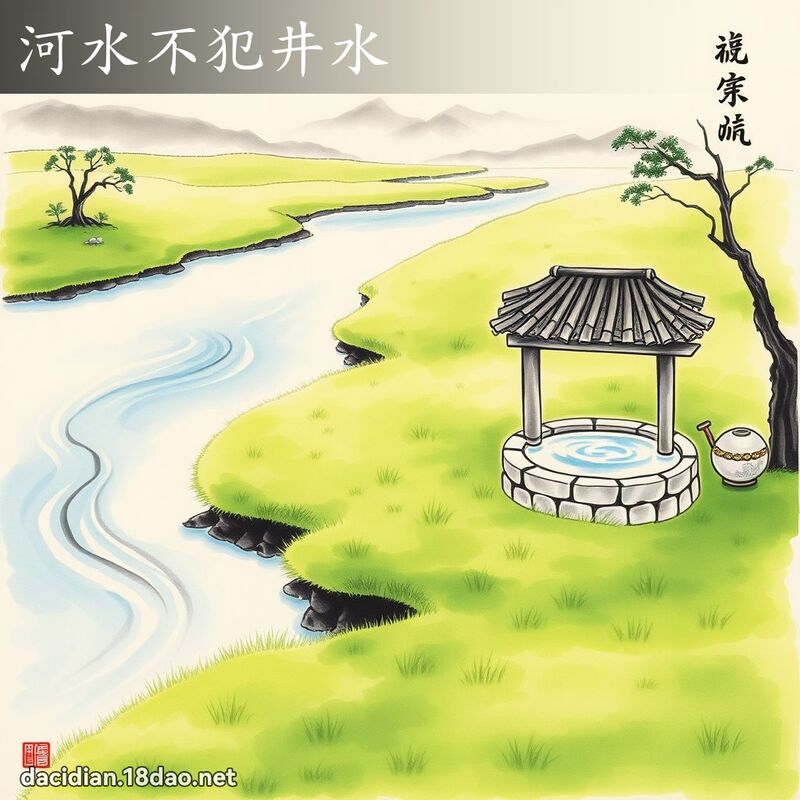 河水不犯井水 配图