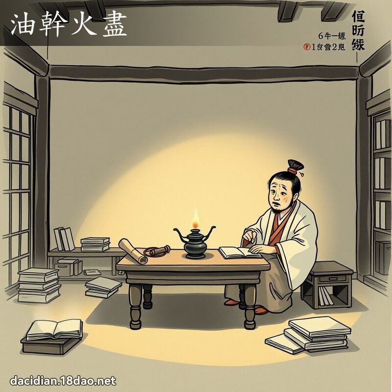 油干火尽 配图