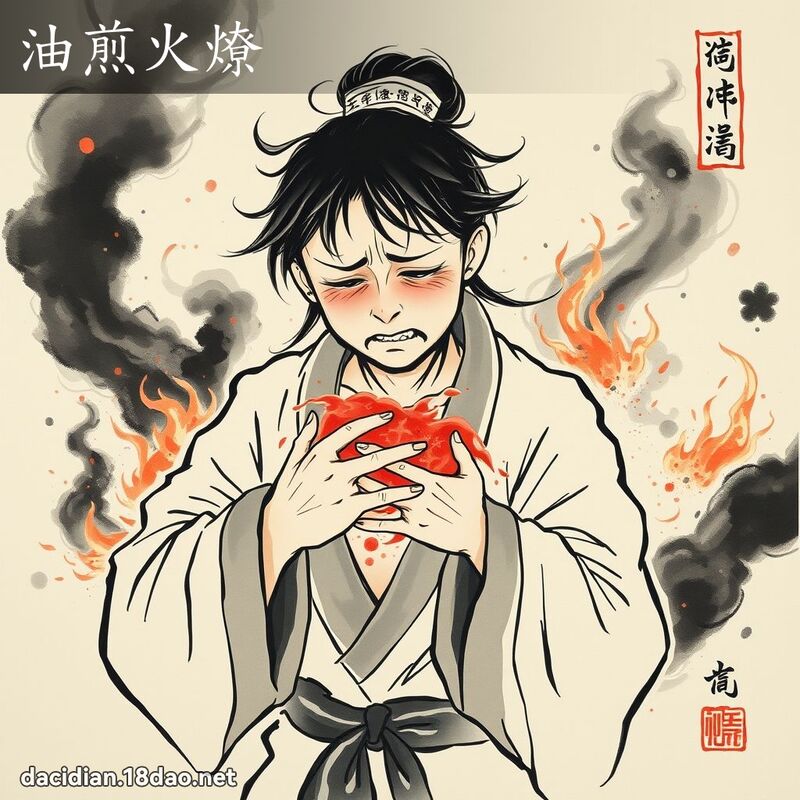 油煎火燎 配图