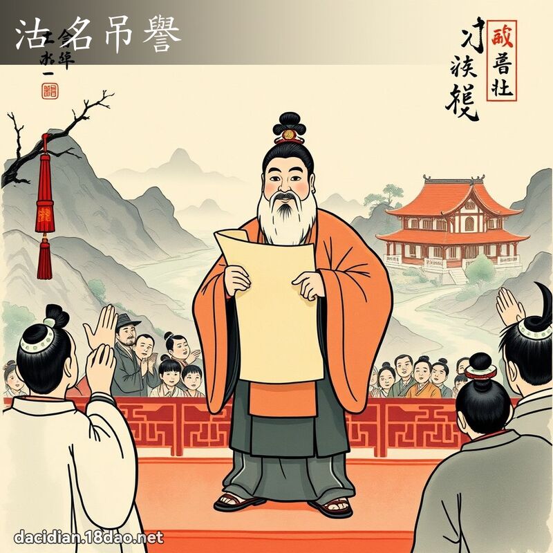沽名吊誉 配图