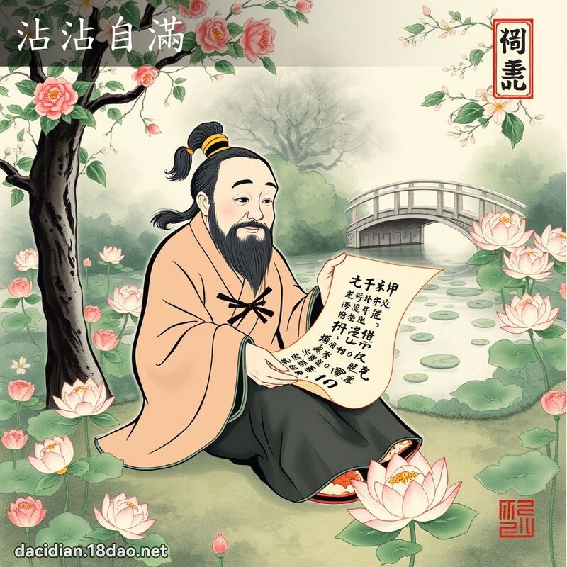 沾沾自满 配图