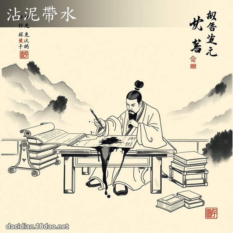 沾泥带水 配图