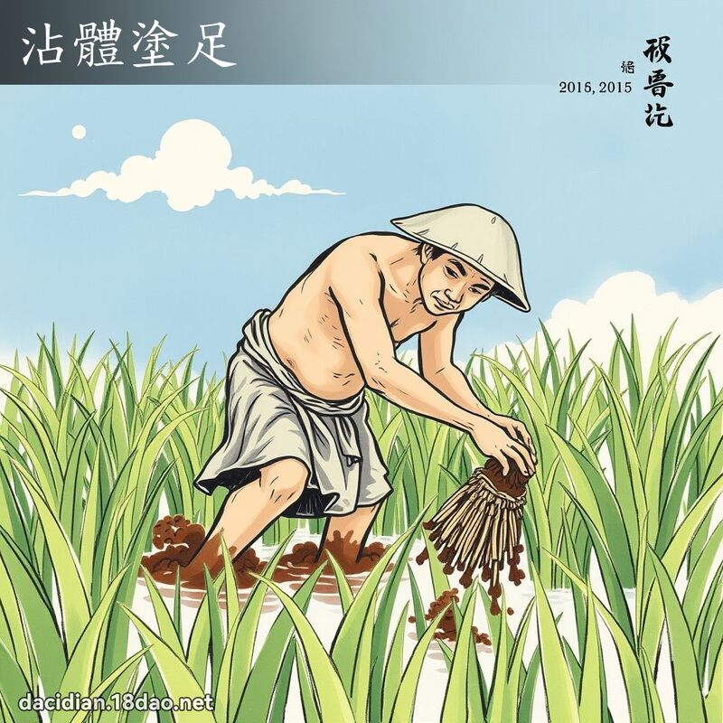 沾体涂足 配图
