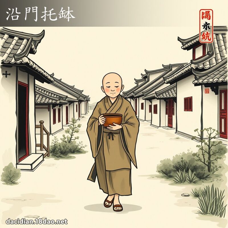 沿门托钵 配图