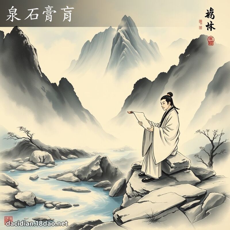 泉石膏肓 配图