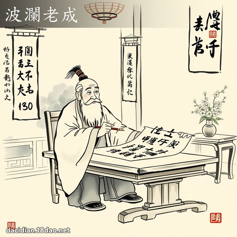 波澜老成 配图