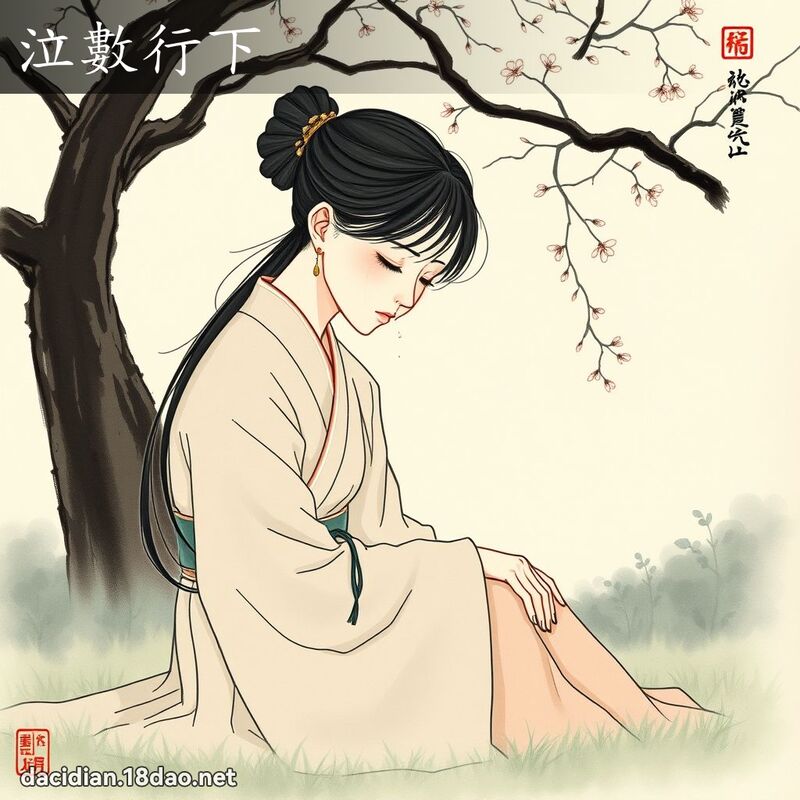 泣数行下 配图