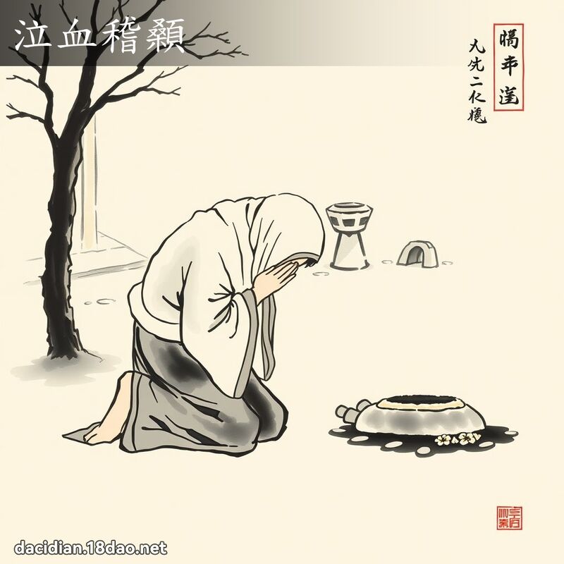 泣血稽顙 配图